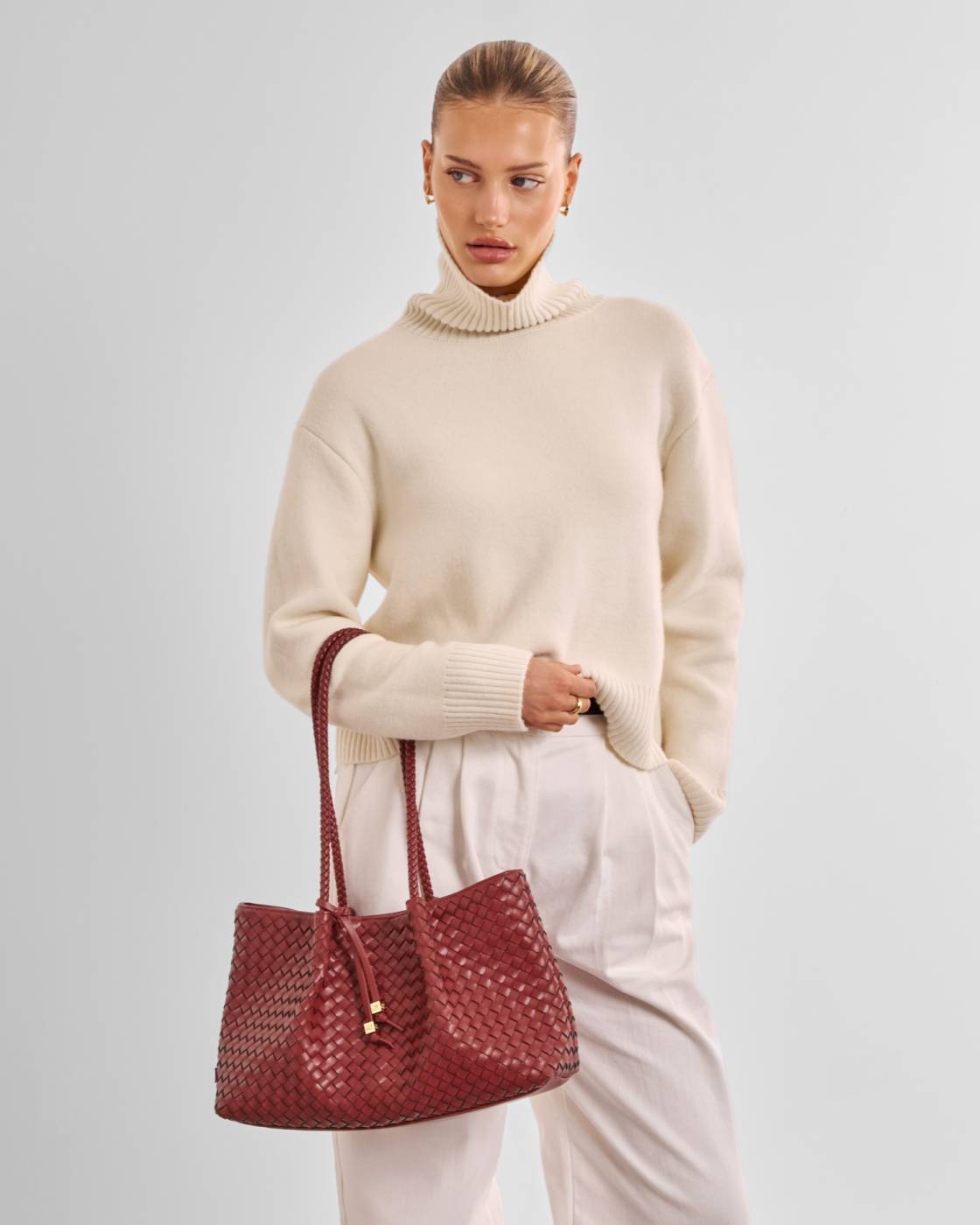 Katie Loxton Nova Small Shoulder Tote Bag Crimson