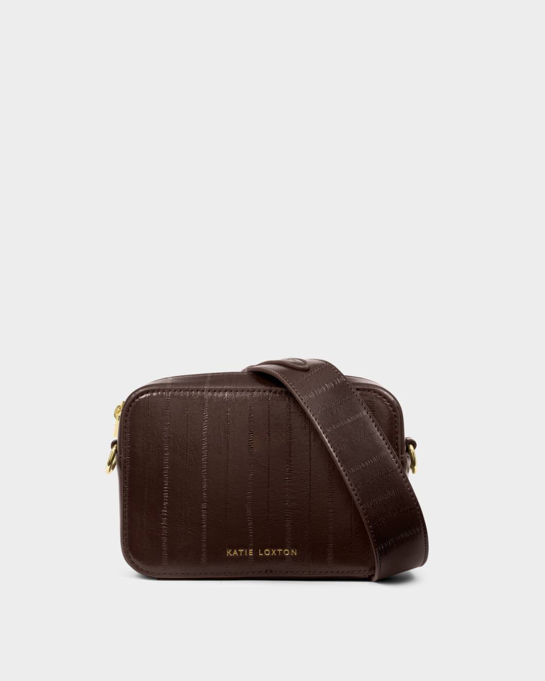 Katie Loxton Avery Small Crossbody Bag Chocolate Eel