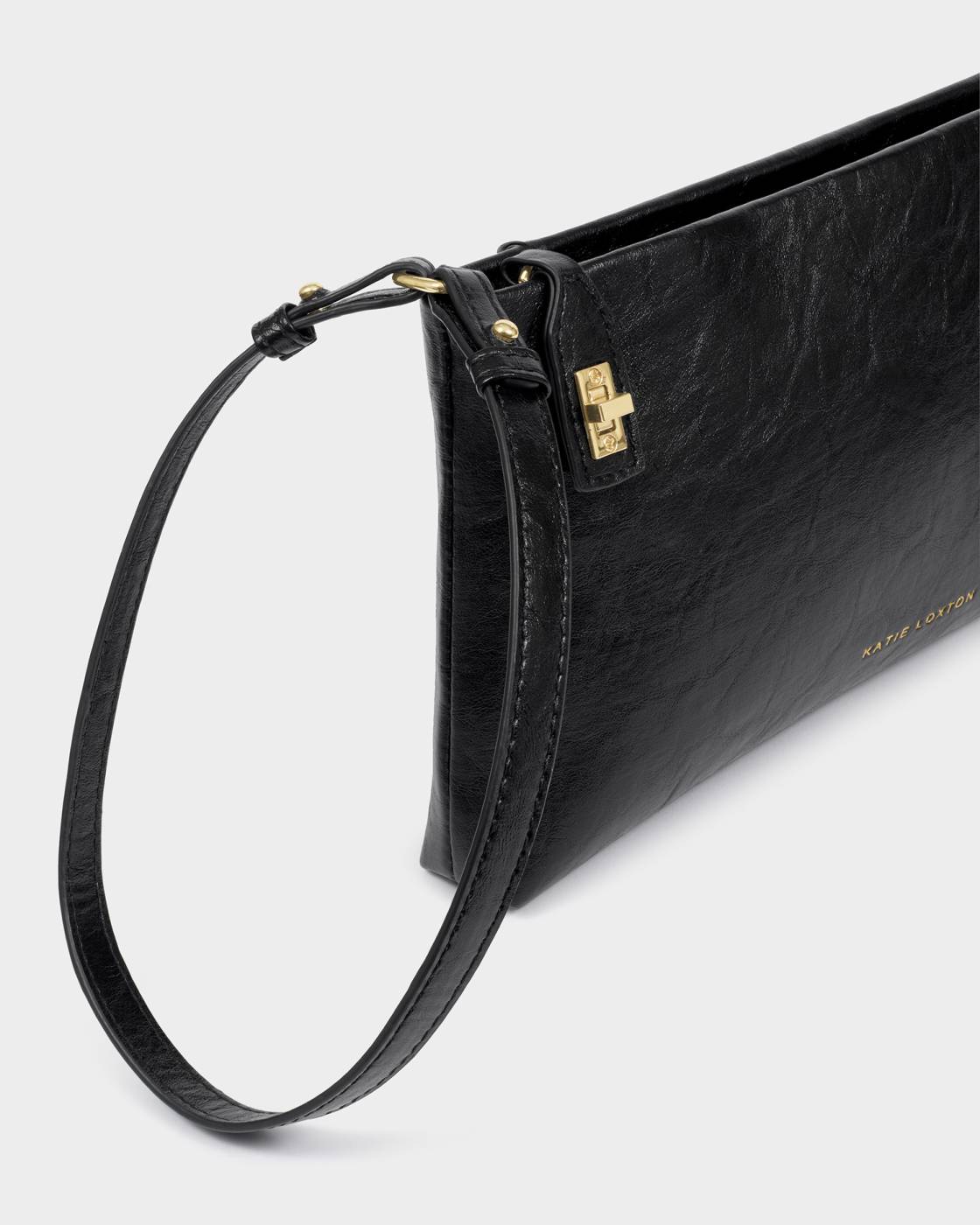 Katie Loxton Orin Twist Lock Small Shoulder Bag Black