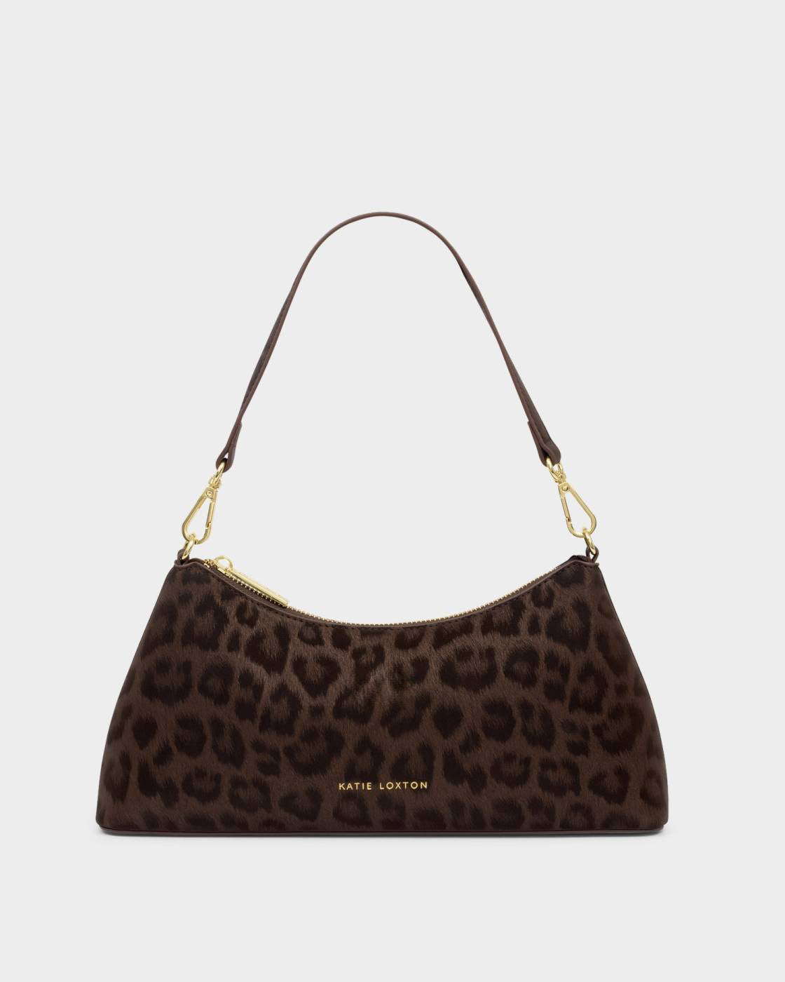 Katie Loxton Miley Small Shoulder Bag Chocolate Leopard