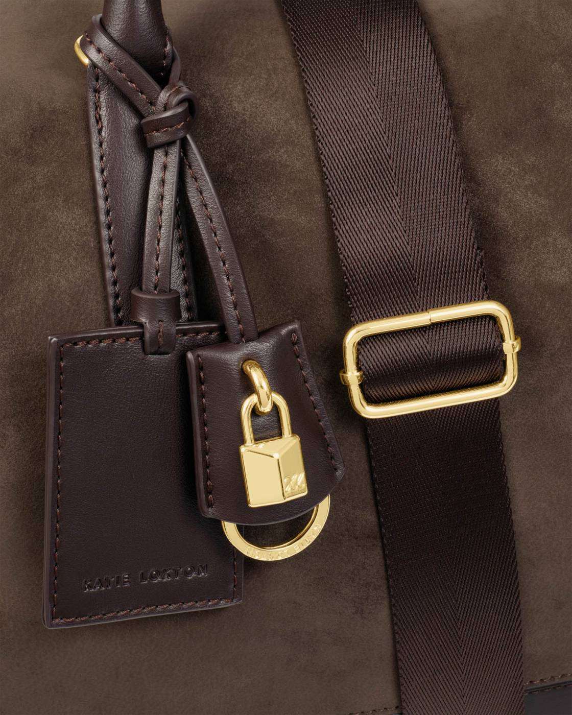 Katie Loxton Charlbury Weekend Bag Bitter Chocolate Suedette
