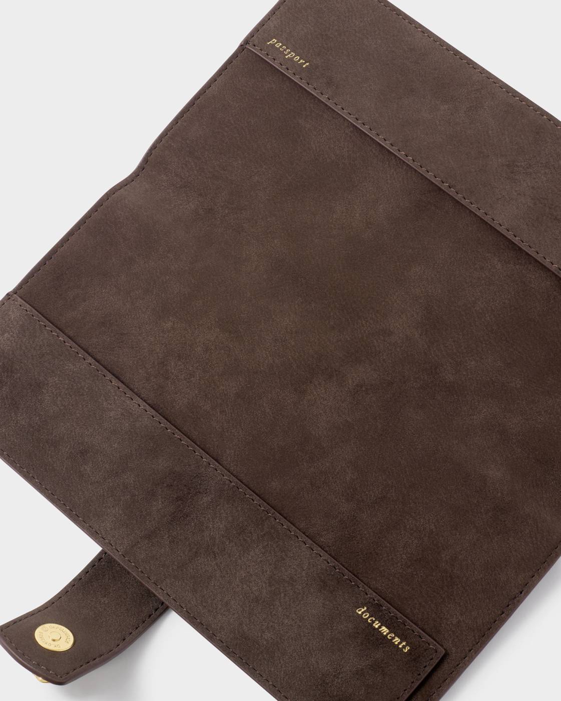 Katie Loxton Charlbury Travel Wallet Chocolate Suedette