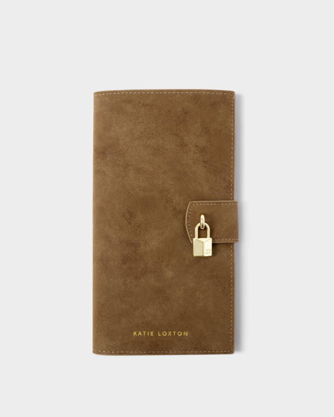 Katie Loxton Charlbury Travel Wallet Caramel Suedette
