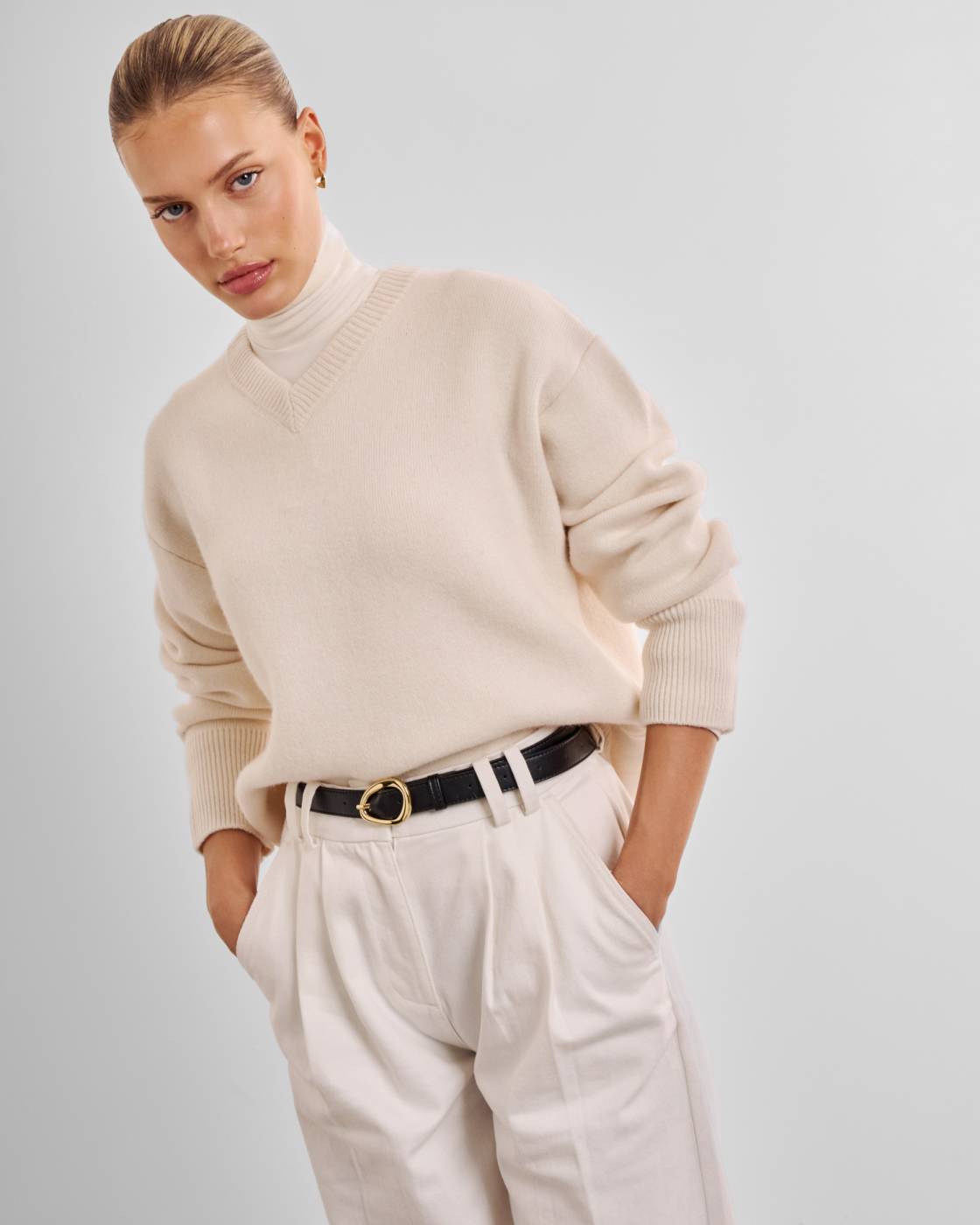 Katie Loxton Organic Buckle Belt Black