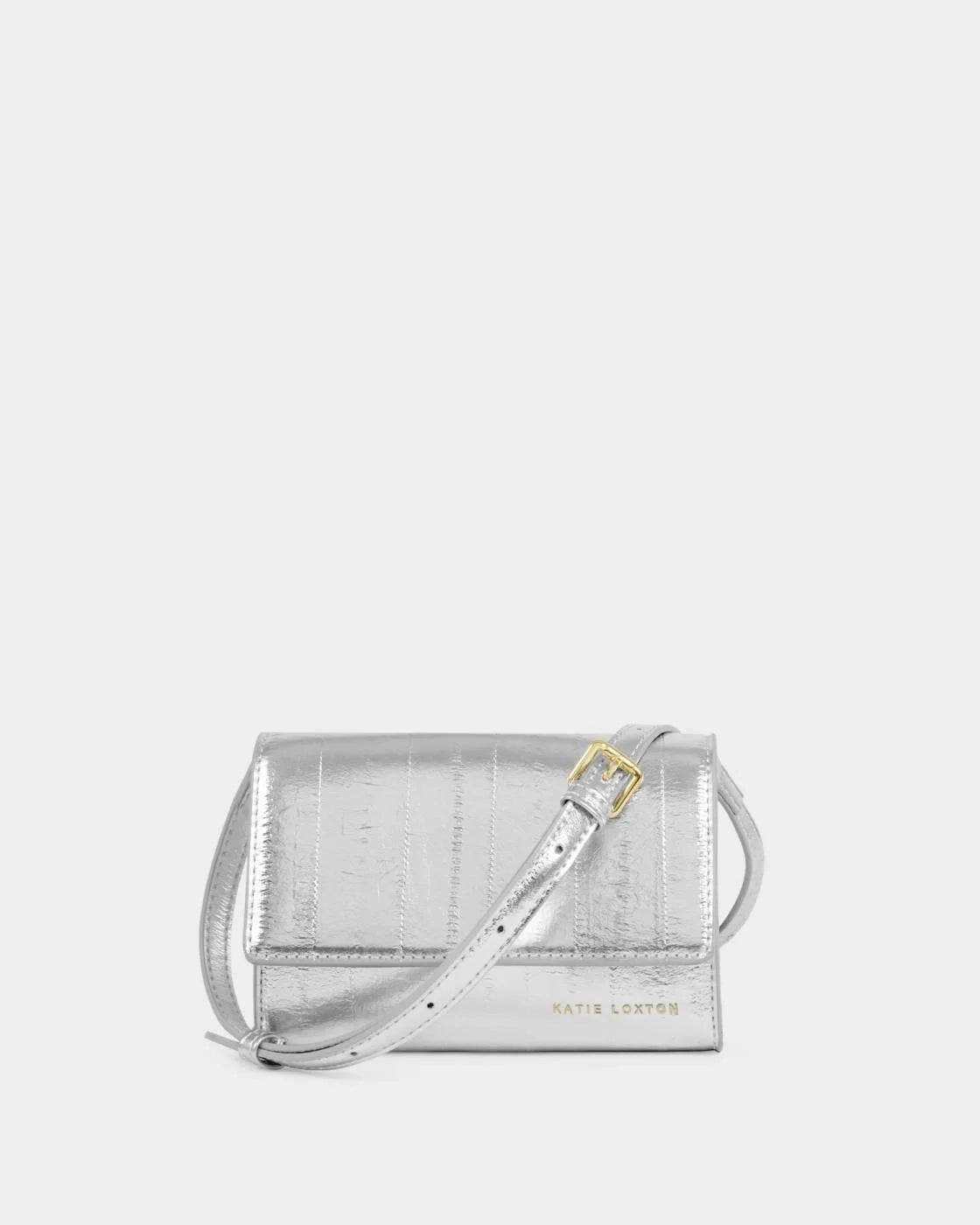 Katie Loxton Lou Crossbody Bag Silver Eel