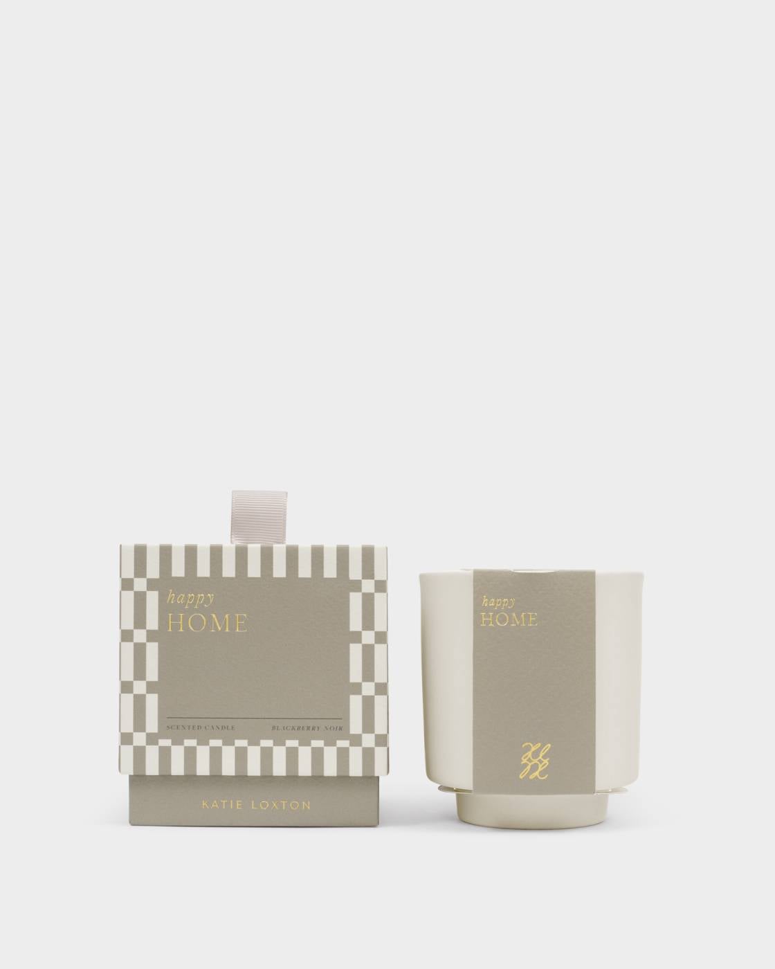 Katie Loxton Ceramic Sentiment Candle Happy Home Blackberry Noir