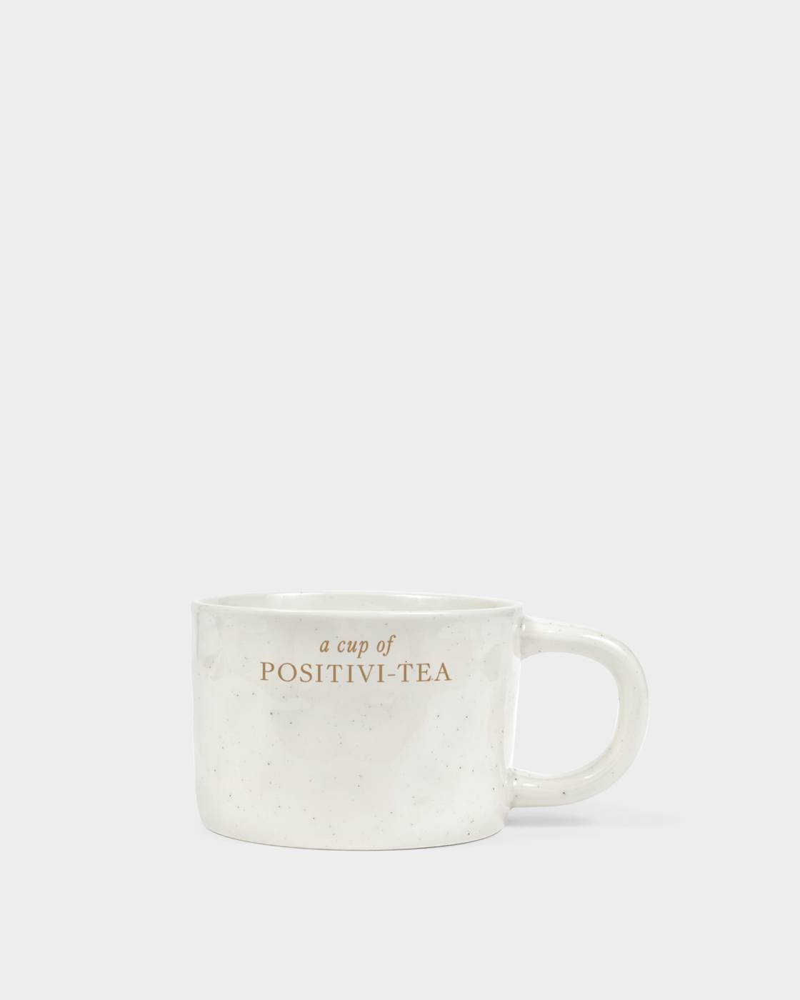 Katie Loxton Speckled Sentiment Mug With Tag A Cup Of Positivi-Tea