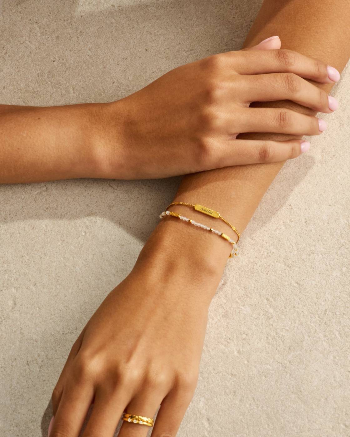 Katie Loxton Birthstone Bracelet April Rock Crystal 18Cm