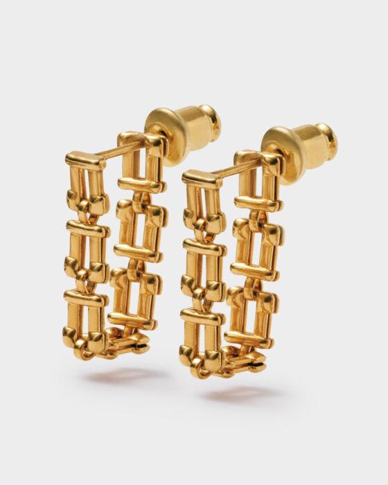 Katie Loxton Grecian Link Multi-Wear Earrings Gold Coated