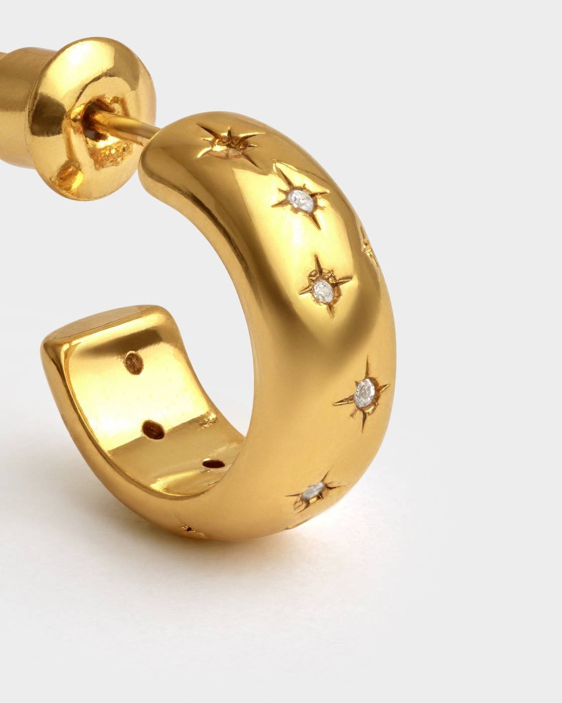 Katie Loxton Starry Hoop Earrings Gold Coated