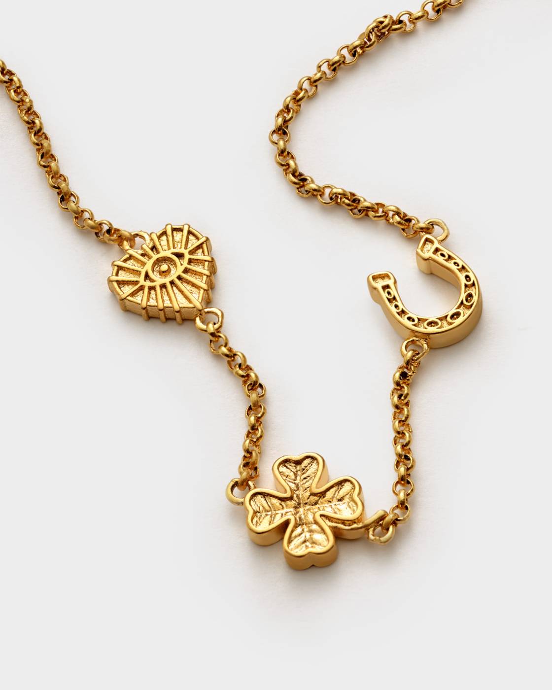 Katie Loxton Lucky Charm Bracelet Gold Coated 18cm