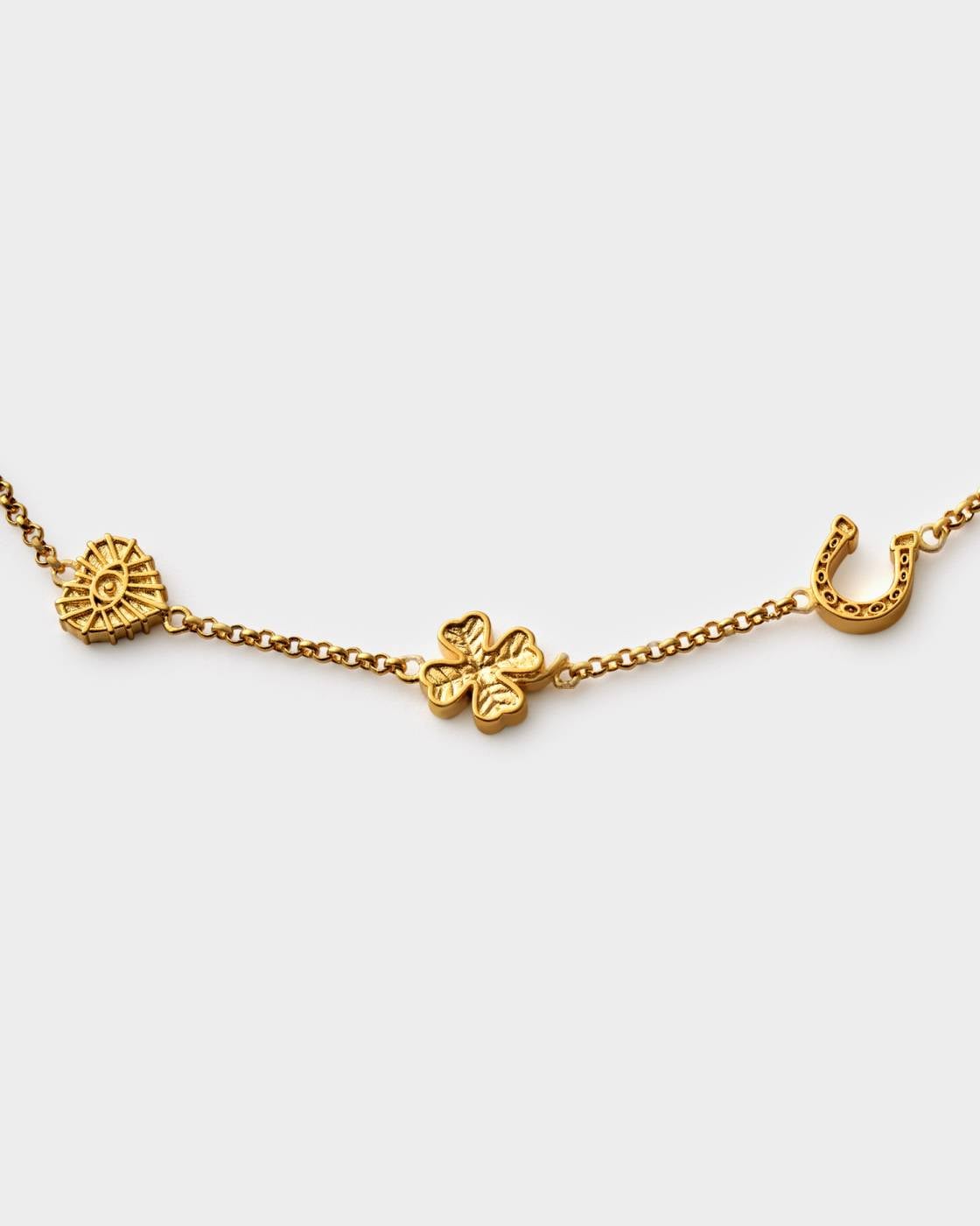 Katie Loxton Lucky Charm Bracelet Gold Coated 18cm