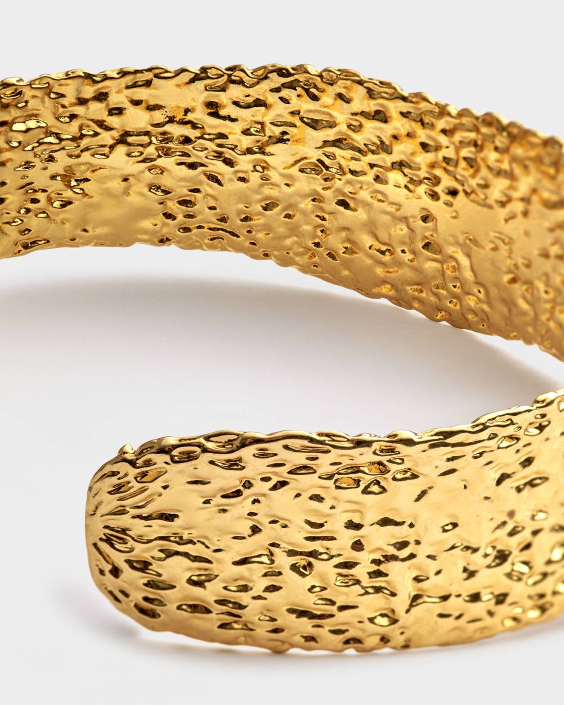 Katie Loxton Luxe Lock Textured Bangle Gold Coated