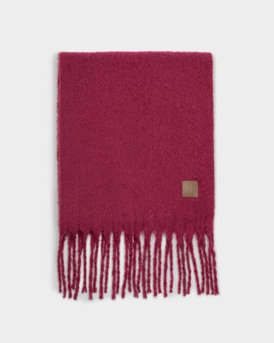 Katie Loxton Recycled Tassel Scarf Garnet Red