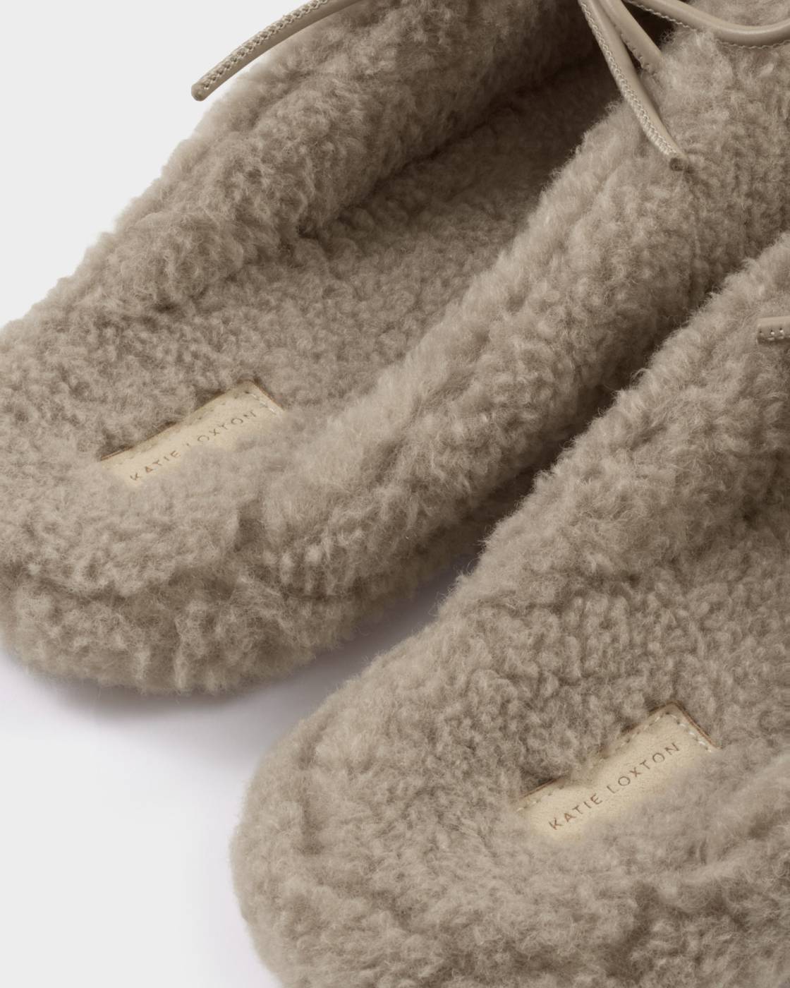 Katie Loxton Gift Boxed Borg Slippers Taupe Small