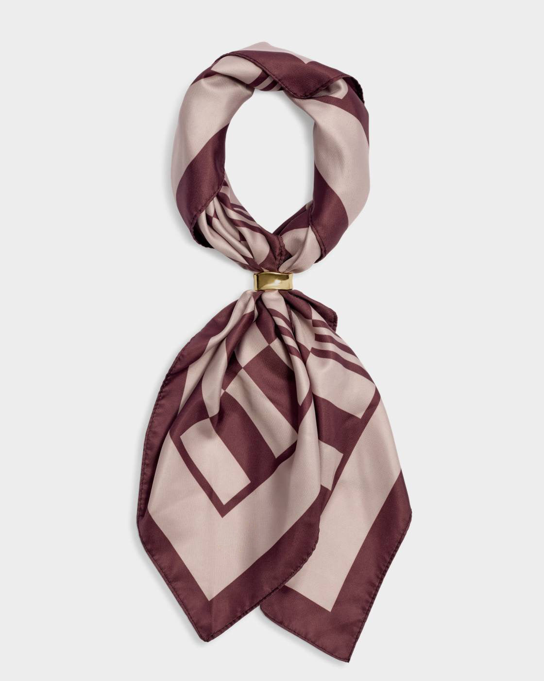 Katie Loxton Satin Multiway Scarf Check Pink/Cherry