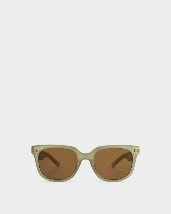 Katie Loxton Manhattan Sunglasses Frosted Green Transparent