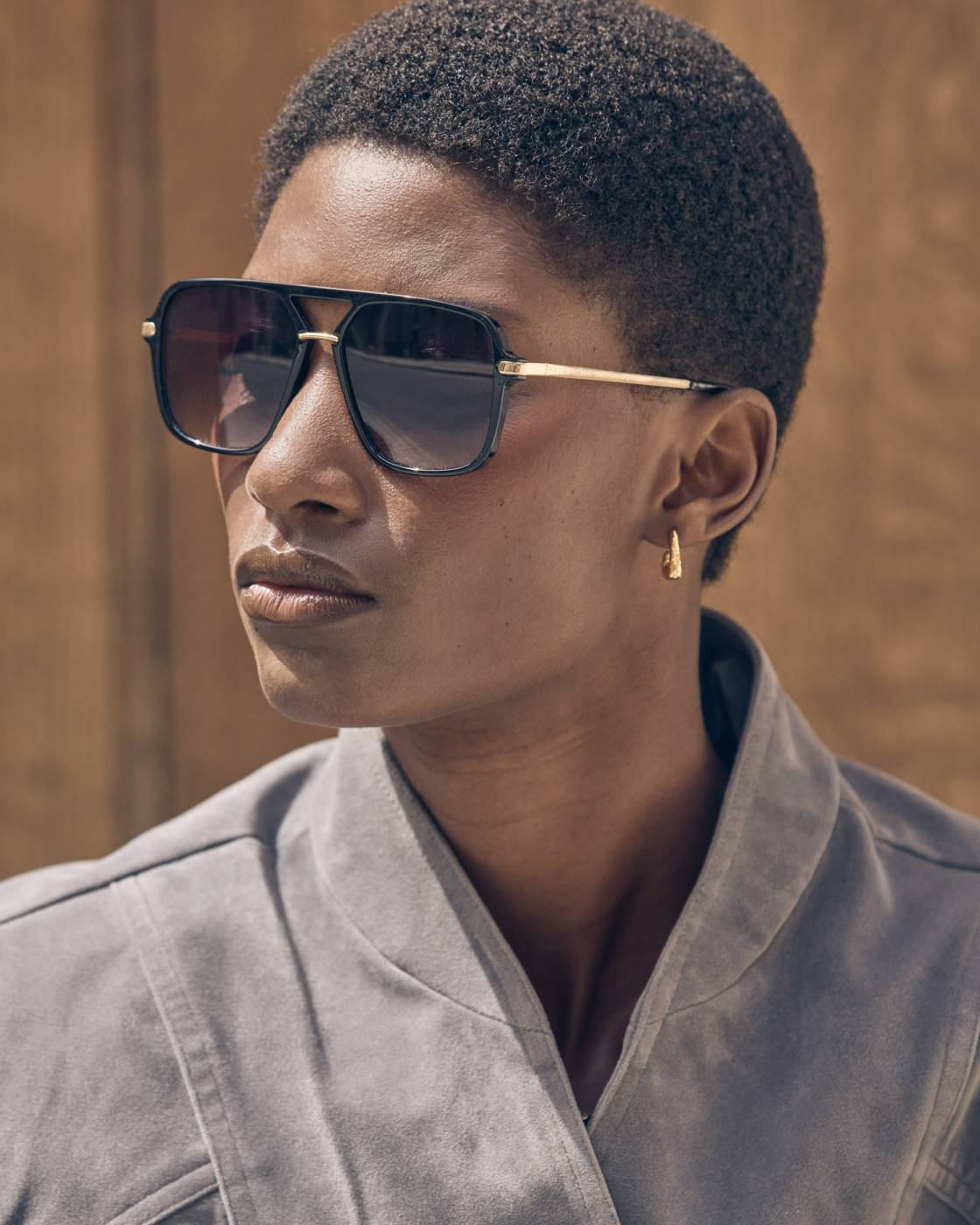 Katie Loxton St. Moritz Aviator Sunglasses Black