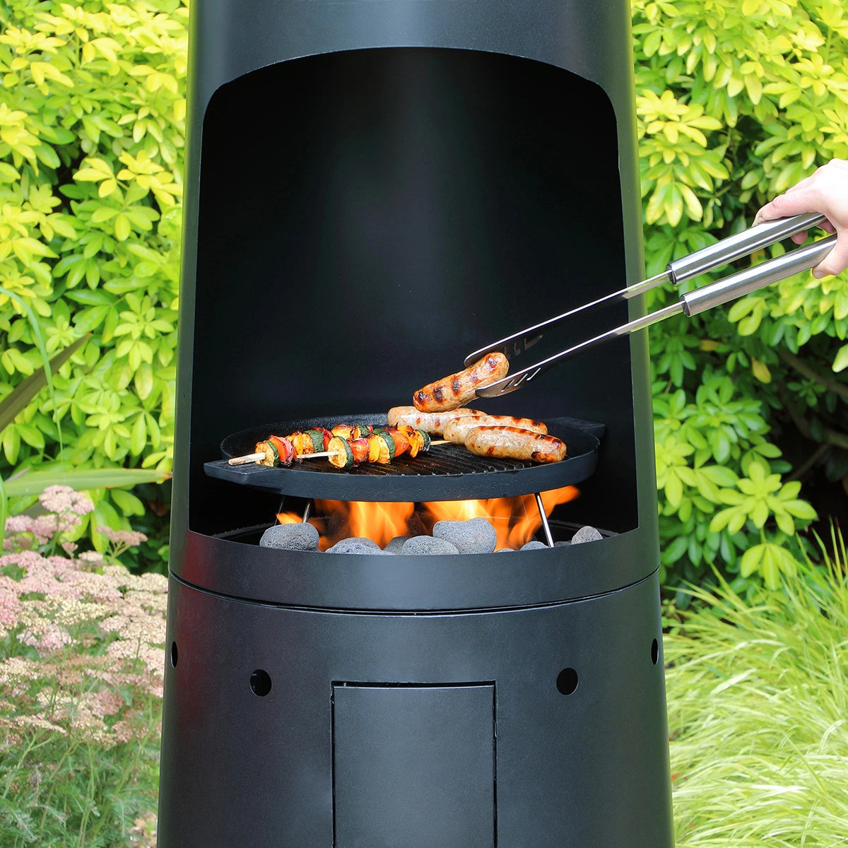 Leisuregrow Casa Mia Primo Gas Chiminea With Cooking Griddle