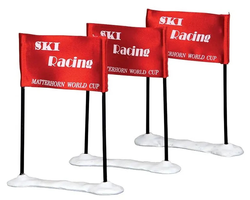 Lemax Ski Racing Flag Set Of 3 44805