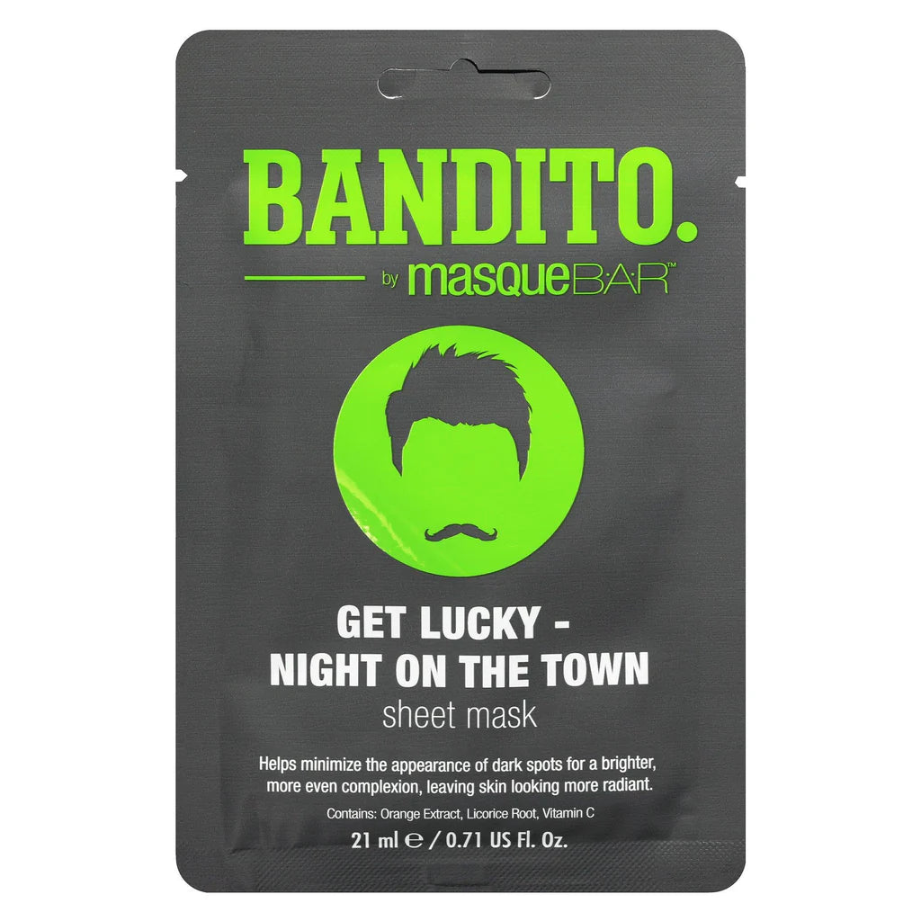 Masque BAR Bandito Get Lucky - Night on the Town Sheet Mask for Men
