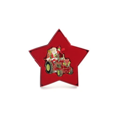 Tipperary Sparkle Santa Tractor Christmas Decoration